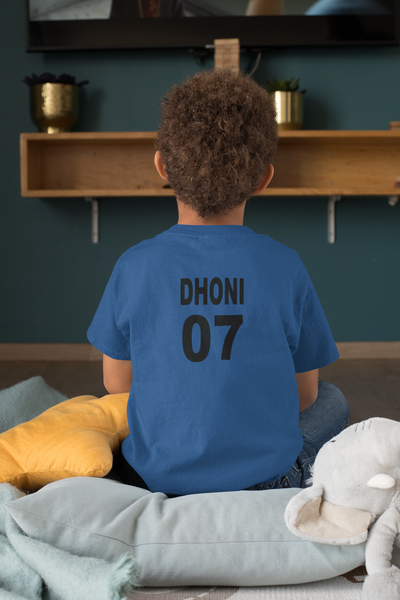 Dhoni 07 Half Sleeves T-Shirt for Boy-FunkyTeesClub