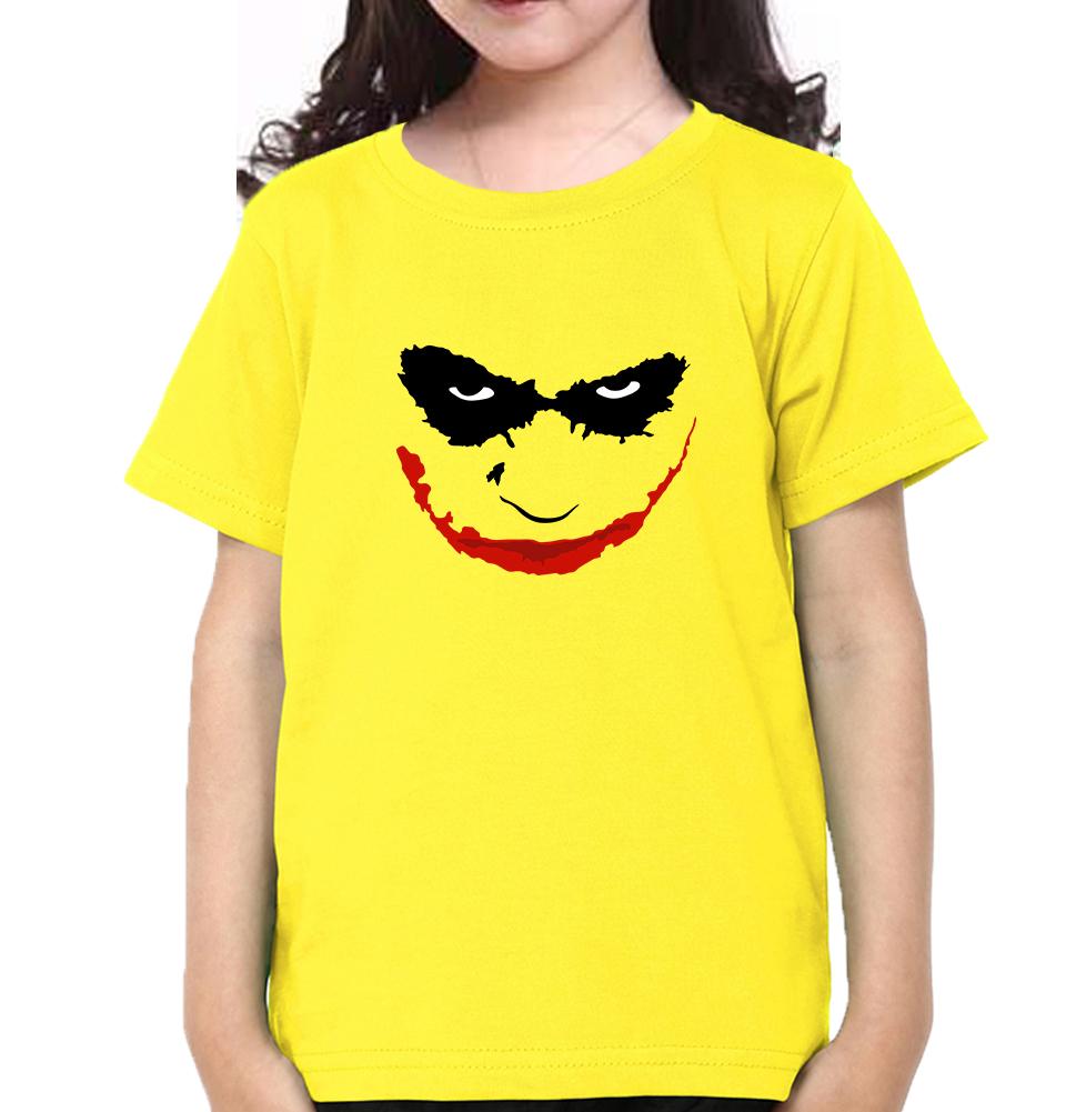 Joker Face Half Sleeves T-Shirt For Girls -FunkyTeesClub