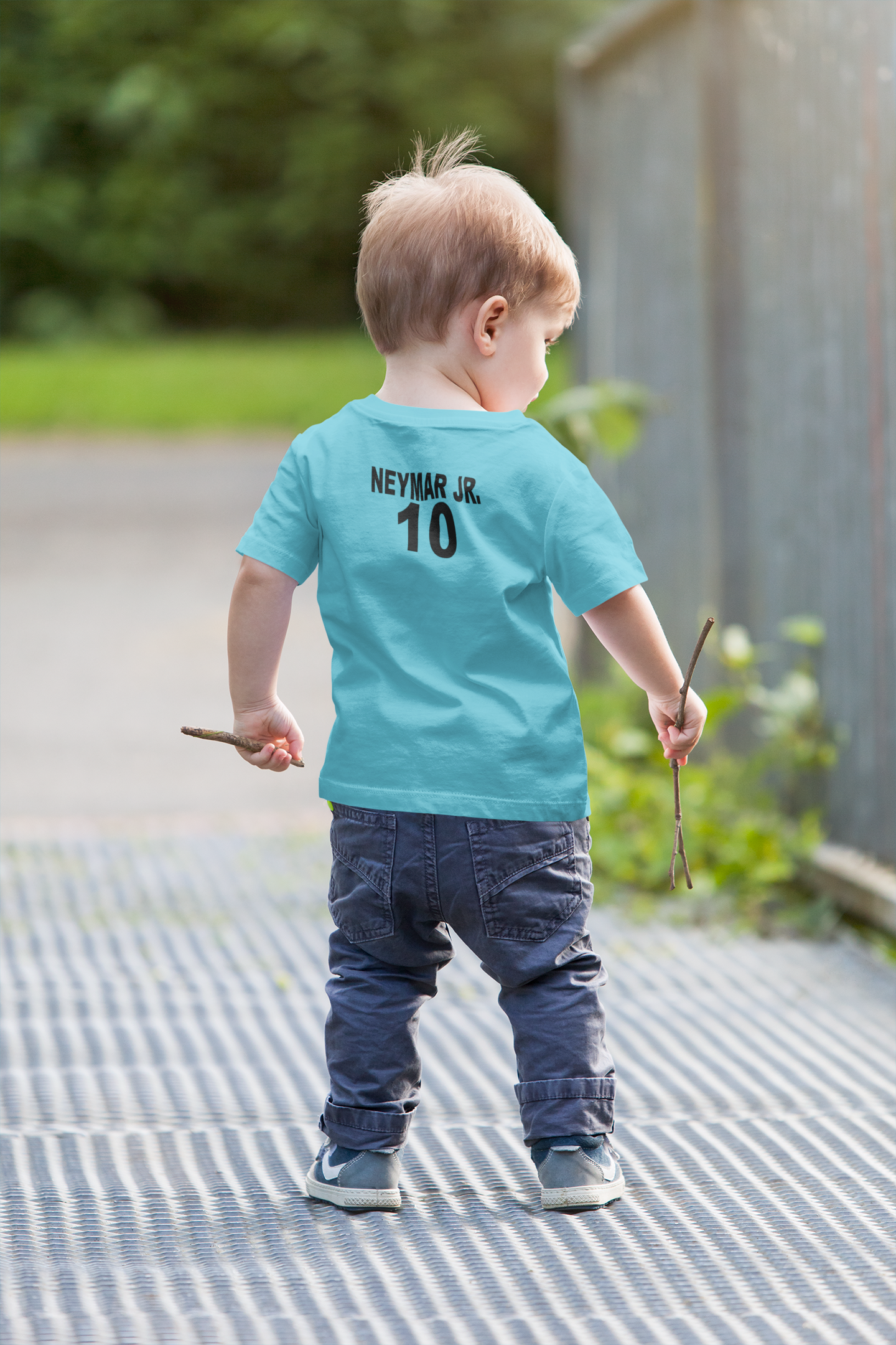 Neymar Jr 10 Half Sleeves T-Shirt for Boy-FunkyTeesClub