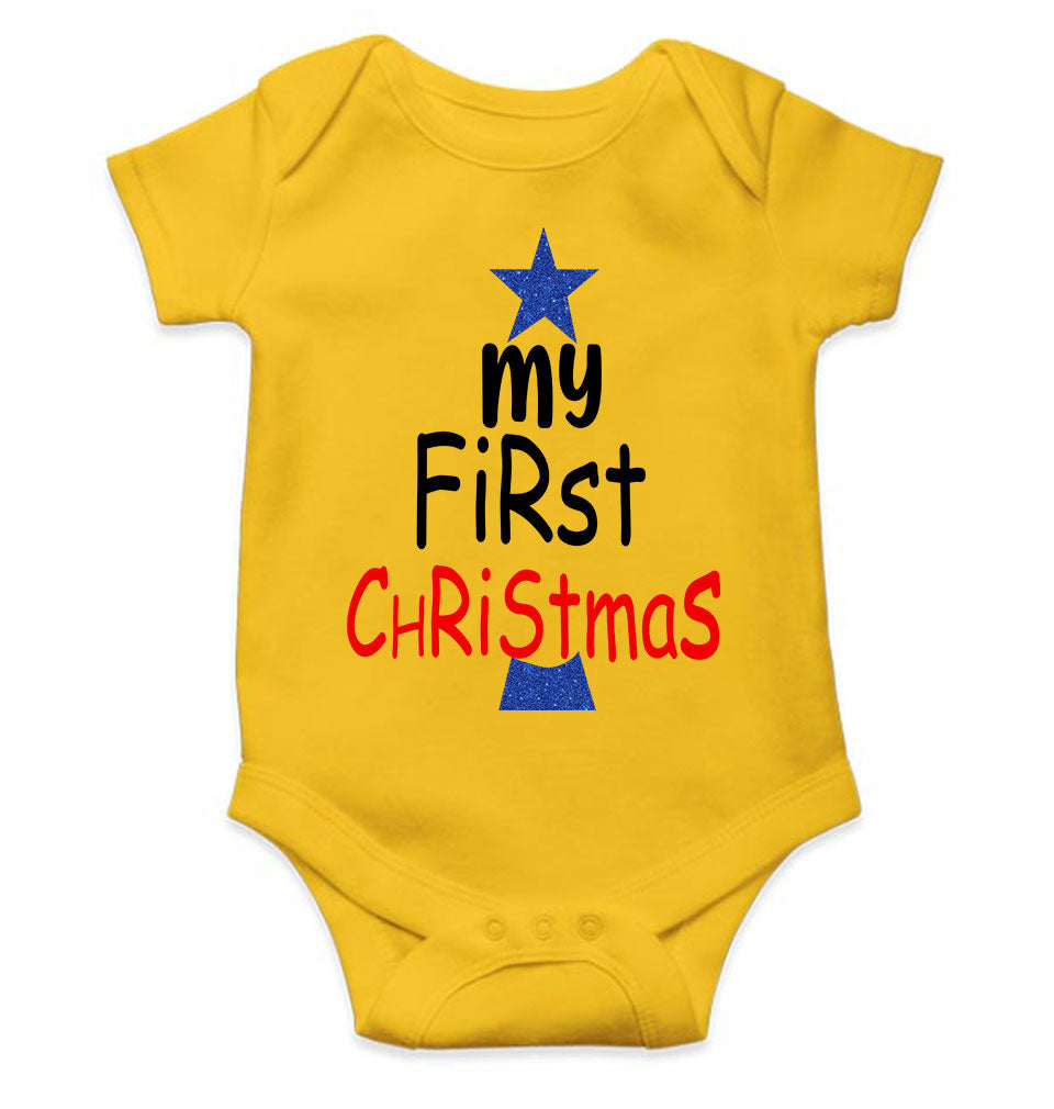 My First Christmas Rompers for Baby Boy- FunkyTeesClub