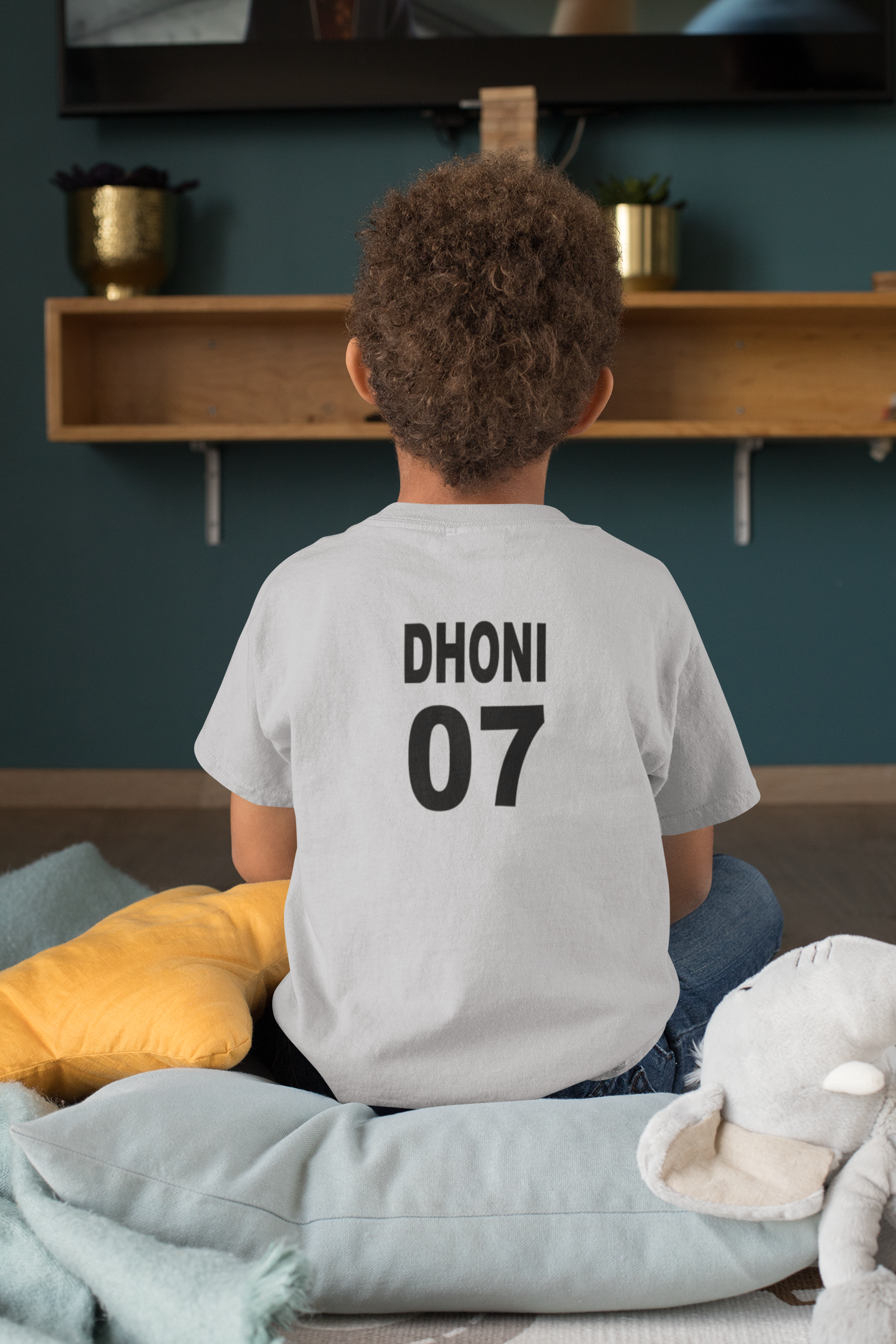Dhoni 07 Half Sleeves T-Shirt for Boy-FunkyTeesClub