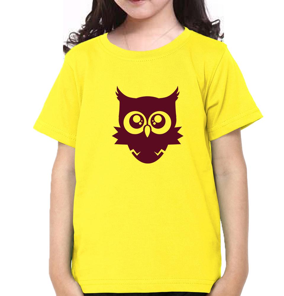 Cute Baby Owl Half Sleeves T-Shirt For Girls -FunkyTeesClub