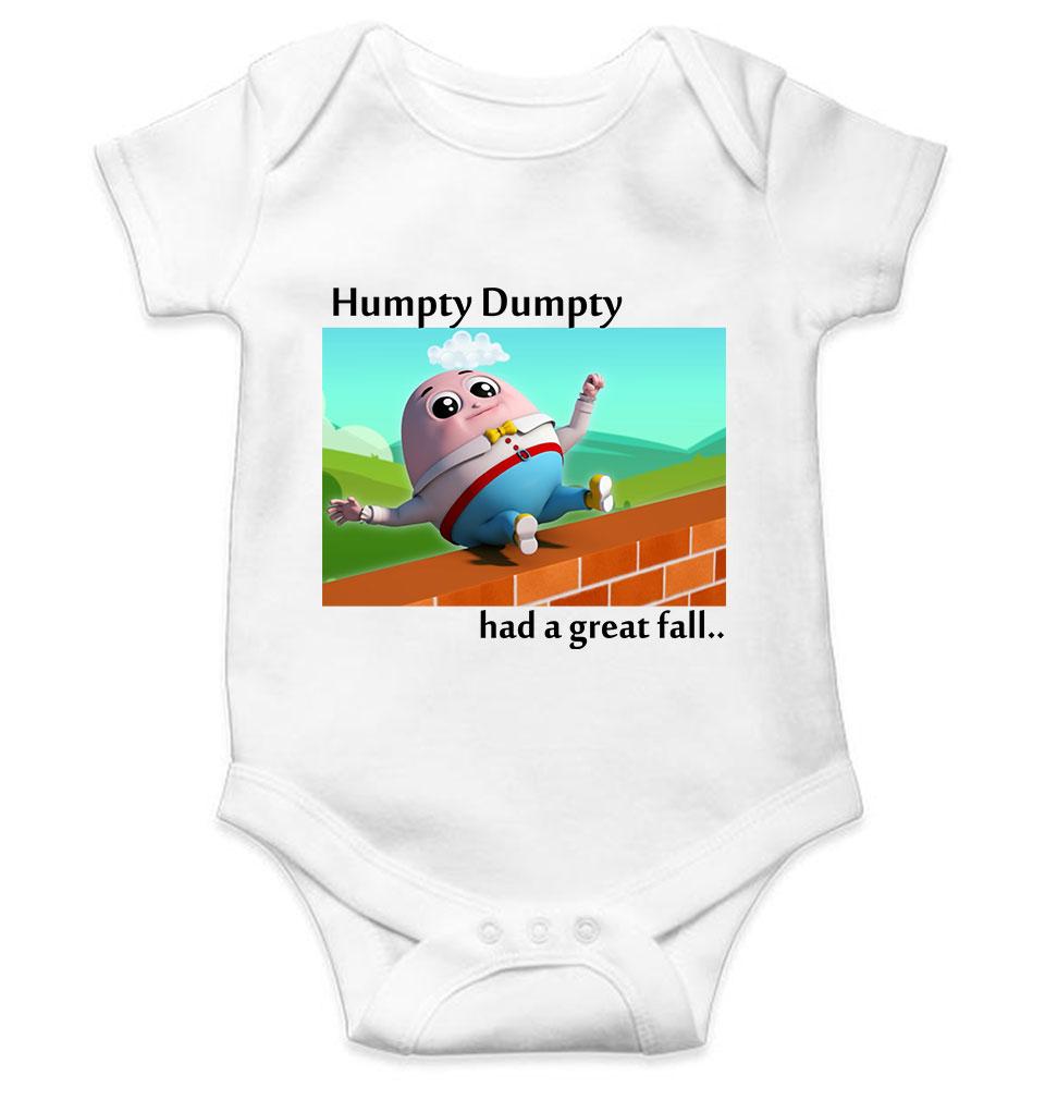 Humpty Dumpty Poem Rompers for Baby Girl- FunkyTeesClub