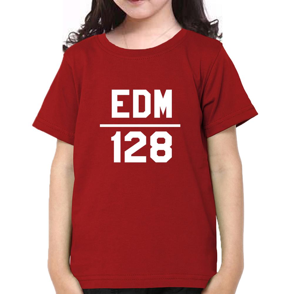 EDM 128 Half Sleeves T-Shirt For Girls -FunkyTeesClub