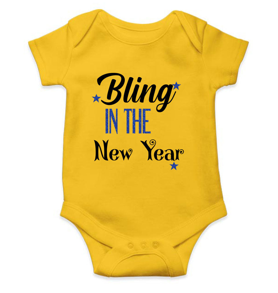 Bling In The New Year Rompers for Baby Girl- FunkyTeesClub