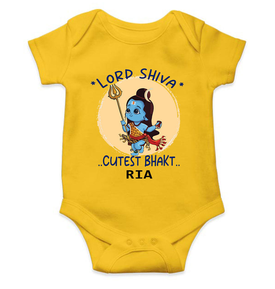 Custom Name Cutest Bhakt Mahashivratri Rompers for Baby Girl- FunkyTeesClub