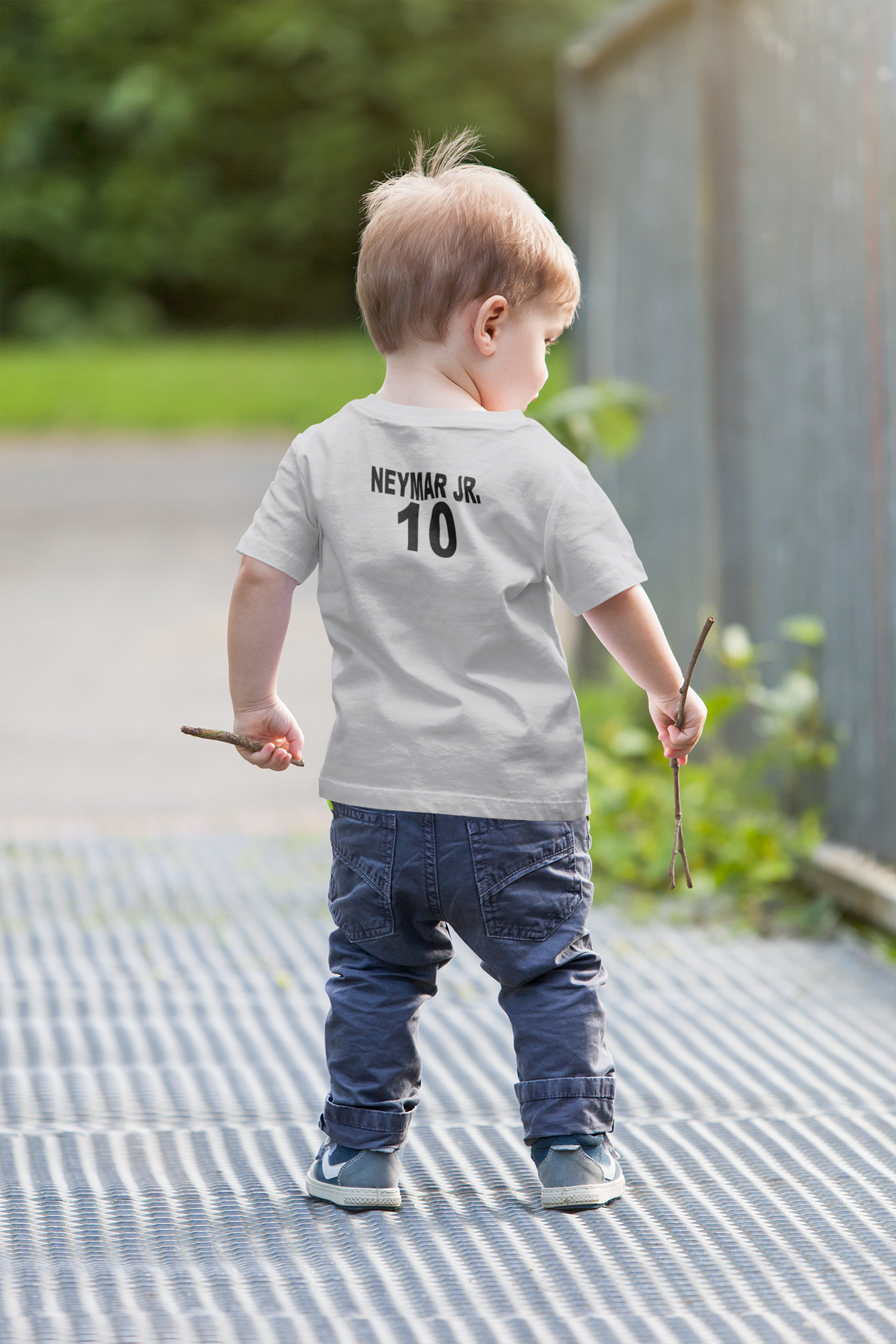 Neymar Jr 10 Half Sleeves T-Shirt for Boy-FunkyTeesClub