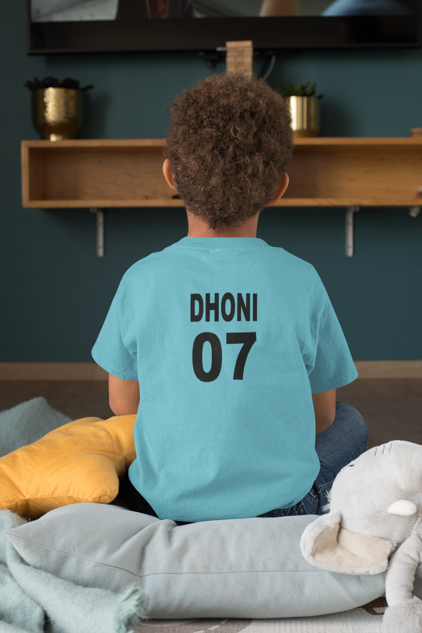 Dhoni 07 Half Sleeves T-Shirt for Boy-FunkyTeesClub