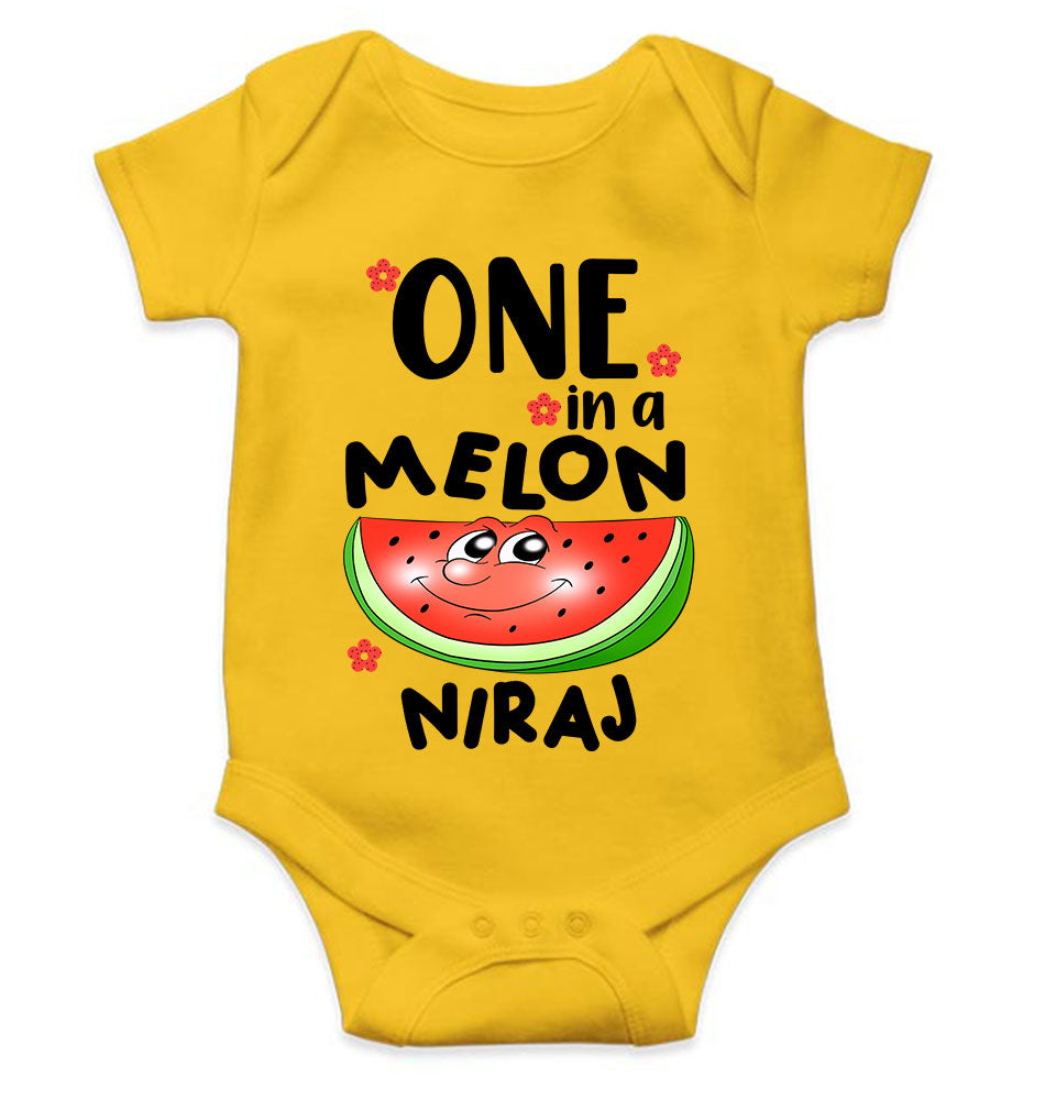 Custom Name Happy One Year Birthday Rompers for Baby Boy- FunkyTeesClub