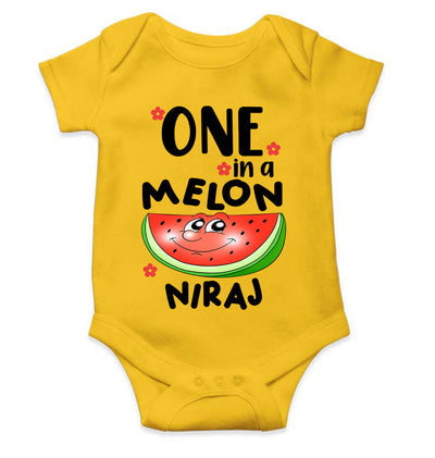 Custom Name Happy One Year Birthday Rompers for Baby Boy- FunkyTeesClub