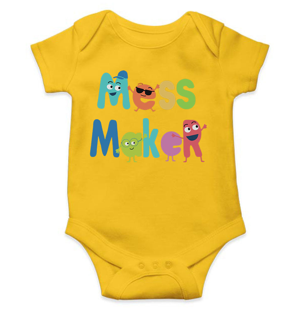 Mess Maker Cartoon Rompers for Baby Girl- FunkyTeesClub