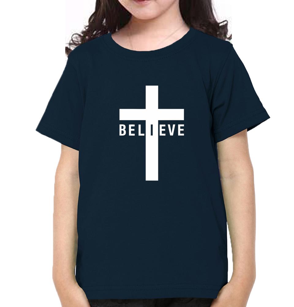 Believe Half Sleeves T-Shirt For Girls -FunkyTeesClub