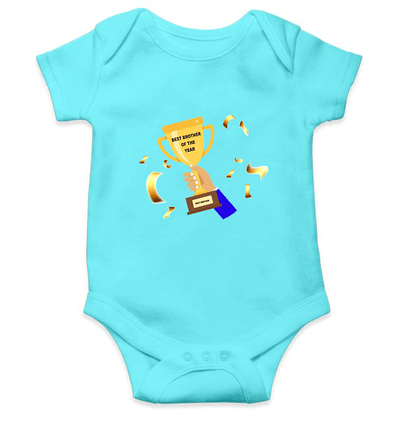 Best Brother Of The Year Rompers for Baby Boy- FunkyTeesClub