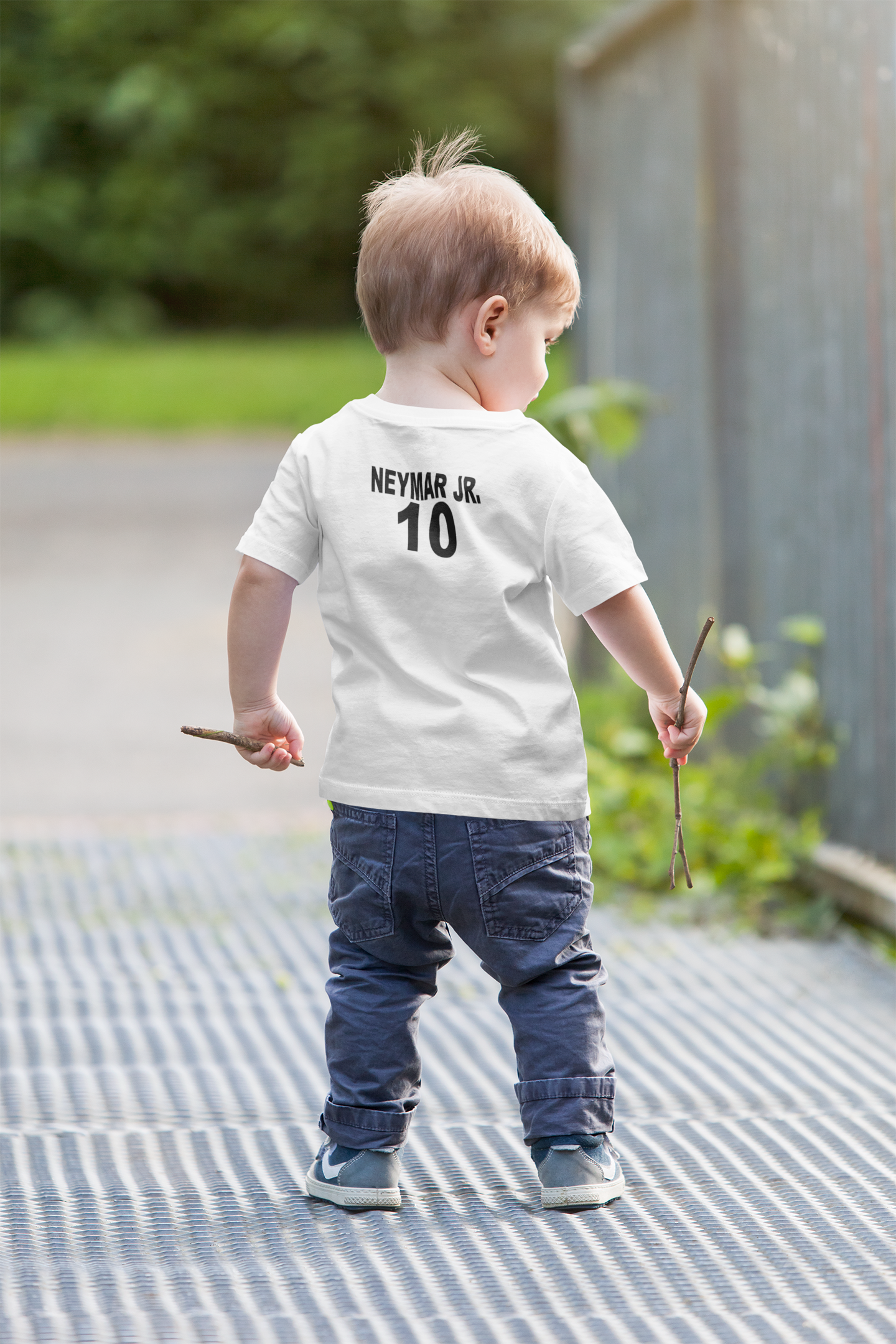 Neymar Jr 10 Half Sleeves T-Shirt for Boy-FunkyTeesClub