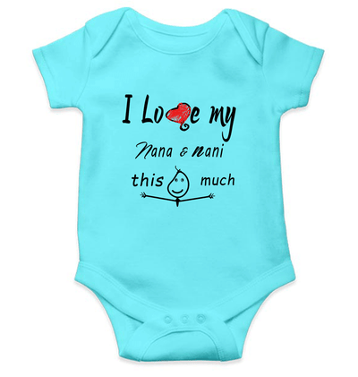 I Love My Nana Nani Rompers for Baby Girl- FunkyTeesClub