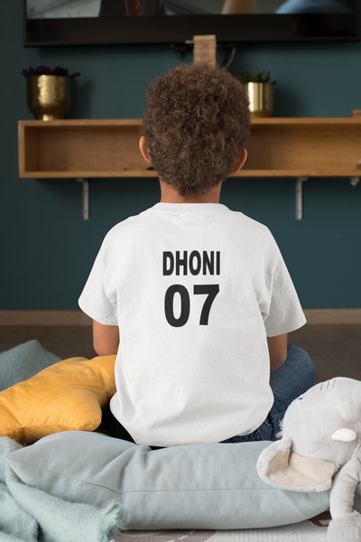 Dhoni 07 Half Sleeves T-Shirt for Boy-FunkyTeesClub