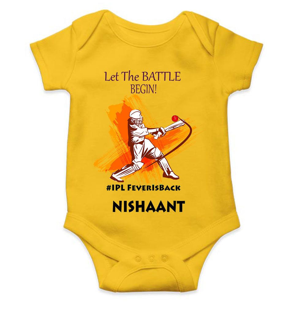 Custom Name IPL Fever Rompers for Baby Boy- FunkyTeesClub
