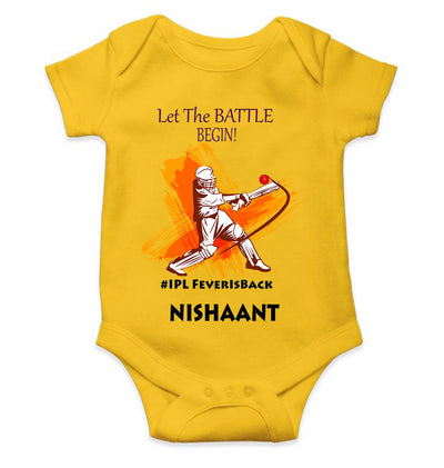 Custom Name IPL Fever Rompers for Baby Boy- FunkyTeesClub