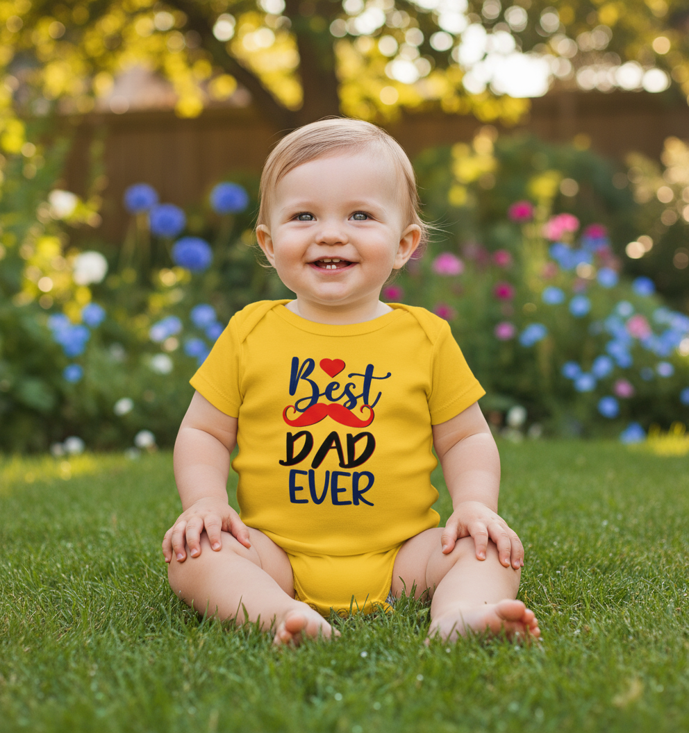 Best Dad Ever Fathers Day Rompers for Baby Girl- FunkyTeesClub