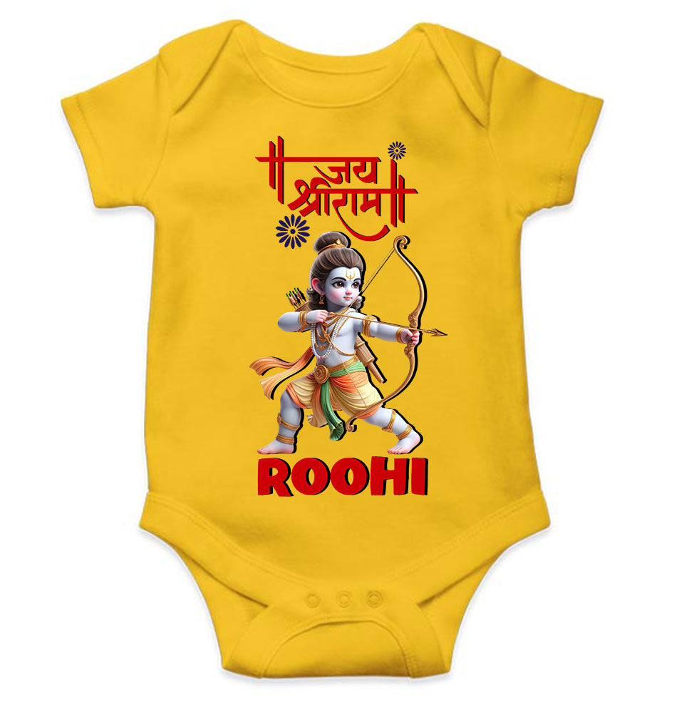 Custom Name Jai Shree Ram Rompers for Baby Girl- FunkyTeesClub