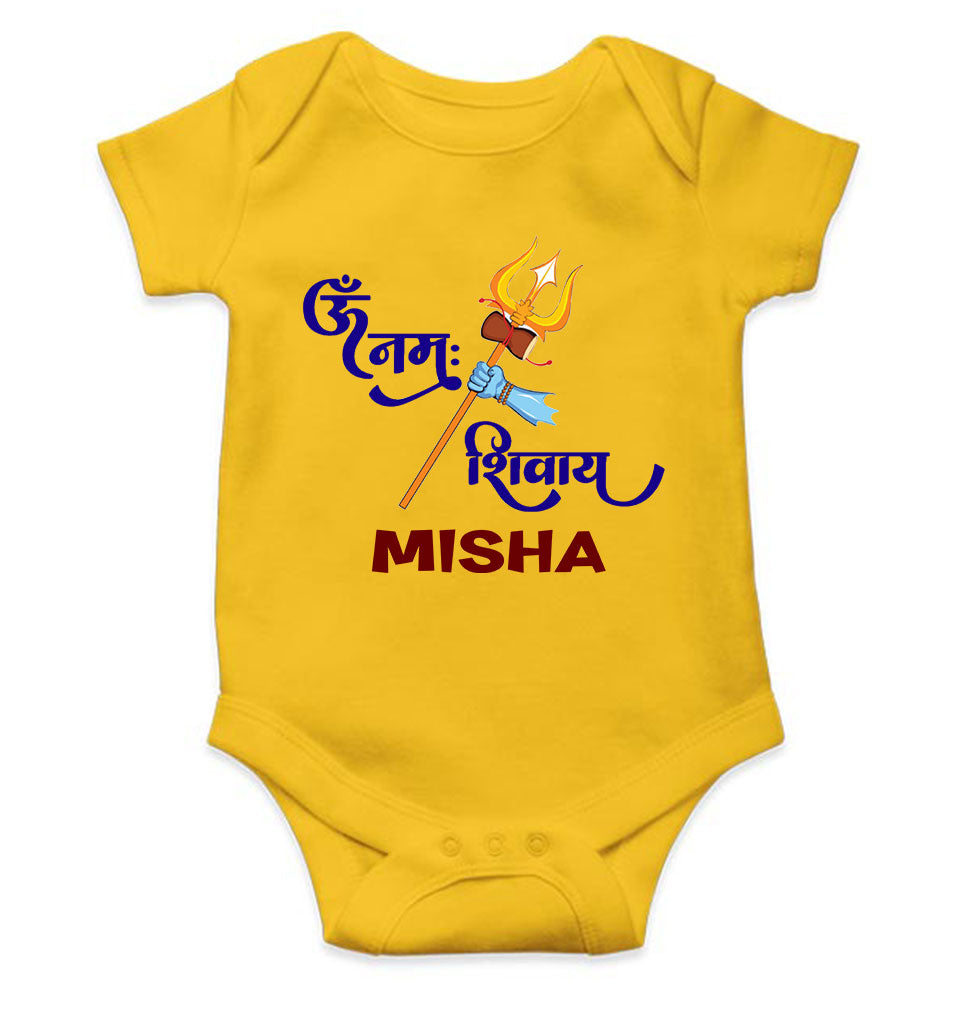 Custom Name Om Namah Shivay Mahashivratri Rompers for Baby Girl- FunkyTeesClub