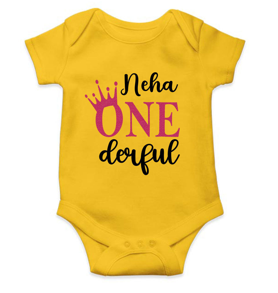 Custom Name First Birthday Rompers for Baby Girl- FunkyTeesClub