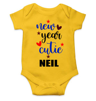 Customized Name New Year Cutie Rompers for Baby Boy- FunkyTeesClub