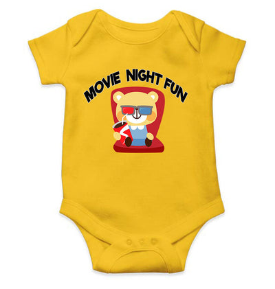 Movie Night Fun Rompers for Baby Boy- FunkyTeesClub