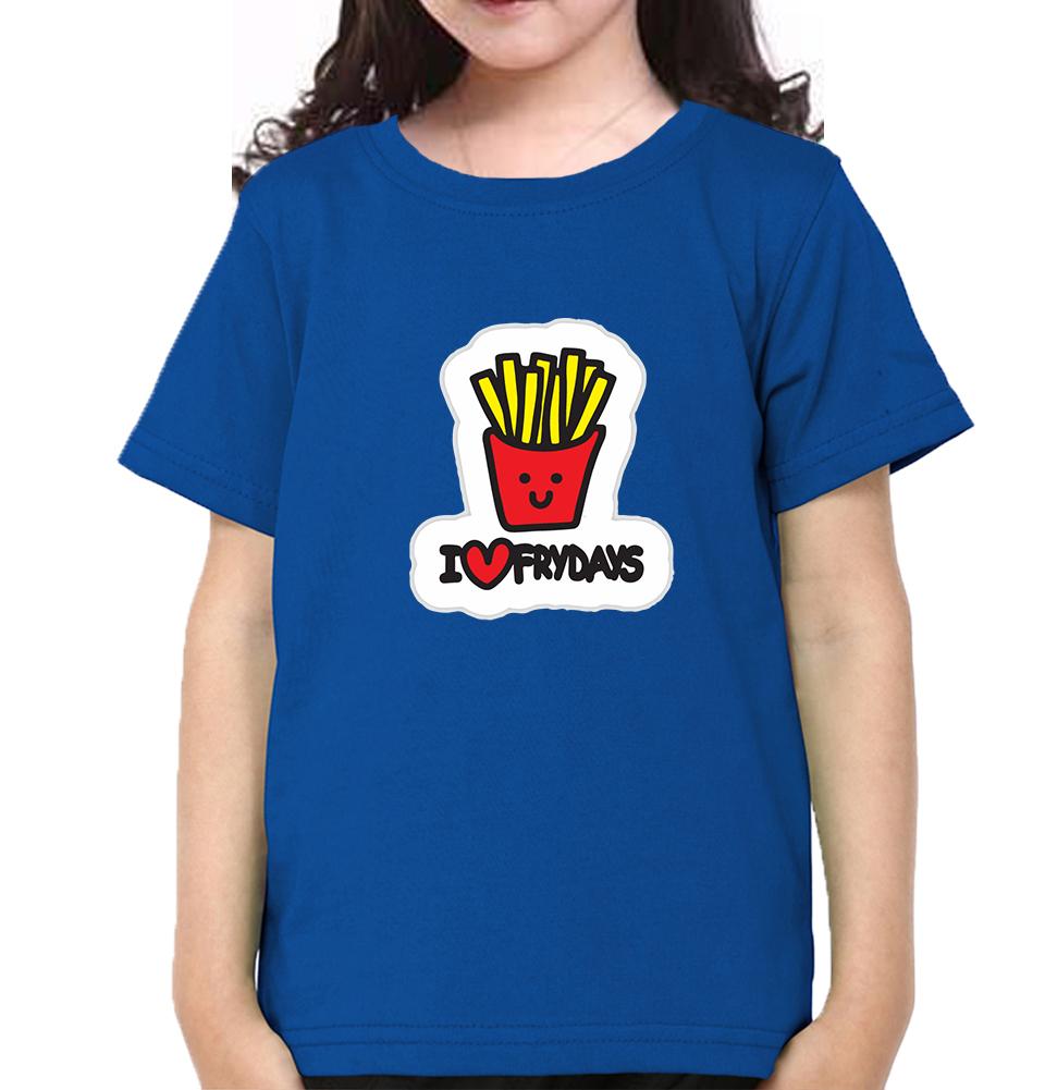 I Love Fridays Half Sleeves T-Shirt For Girls -FunkyTeesClub