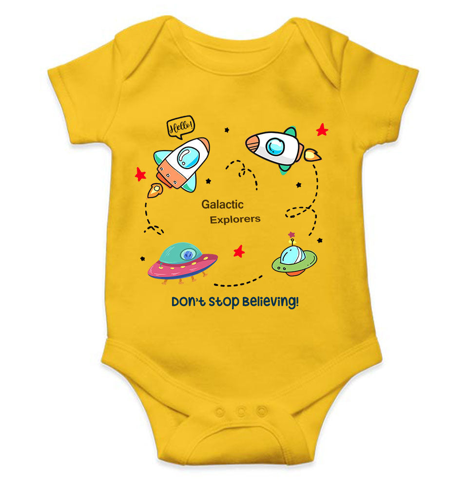 Spaceships Rompers for Baby Girl- FunkyTeesClub