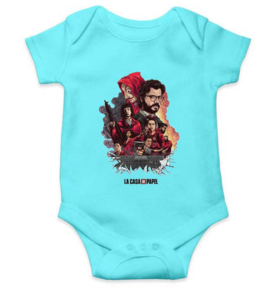 La Casa Da Papel Money Heist Web Series Rompers for Baby Boy- FunkyTeesClub