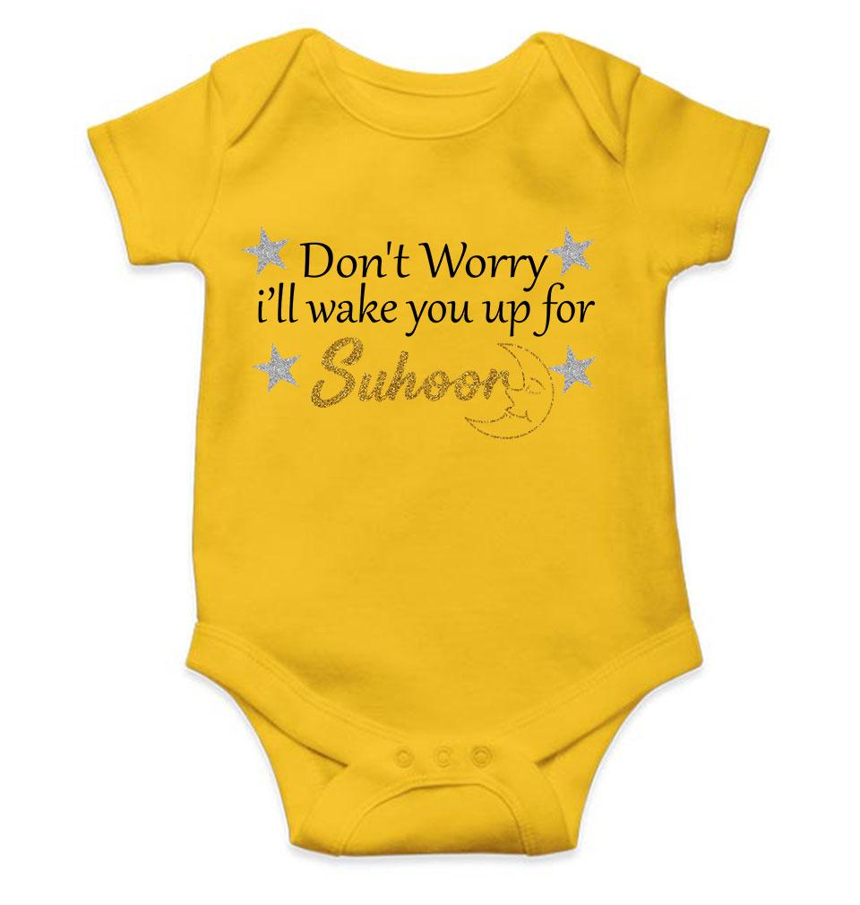 Don't Worry I'll Wake You Up For Suhoor Eid Rompers for Baby Girl- FunkyTeesClub