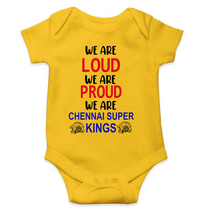 IPL We Are Loud CSK Chennai Super Kings Rompers for Baby Boy- FunkyTeesClub