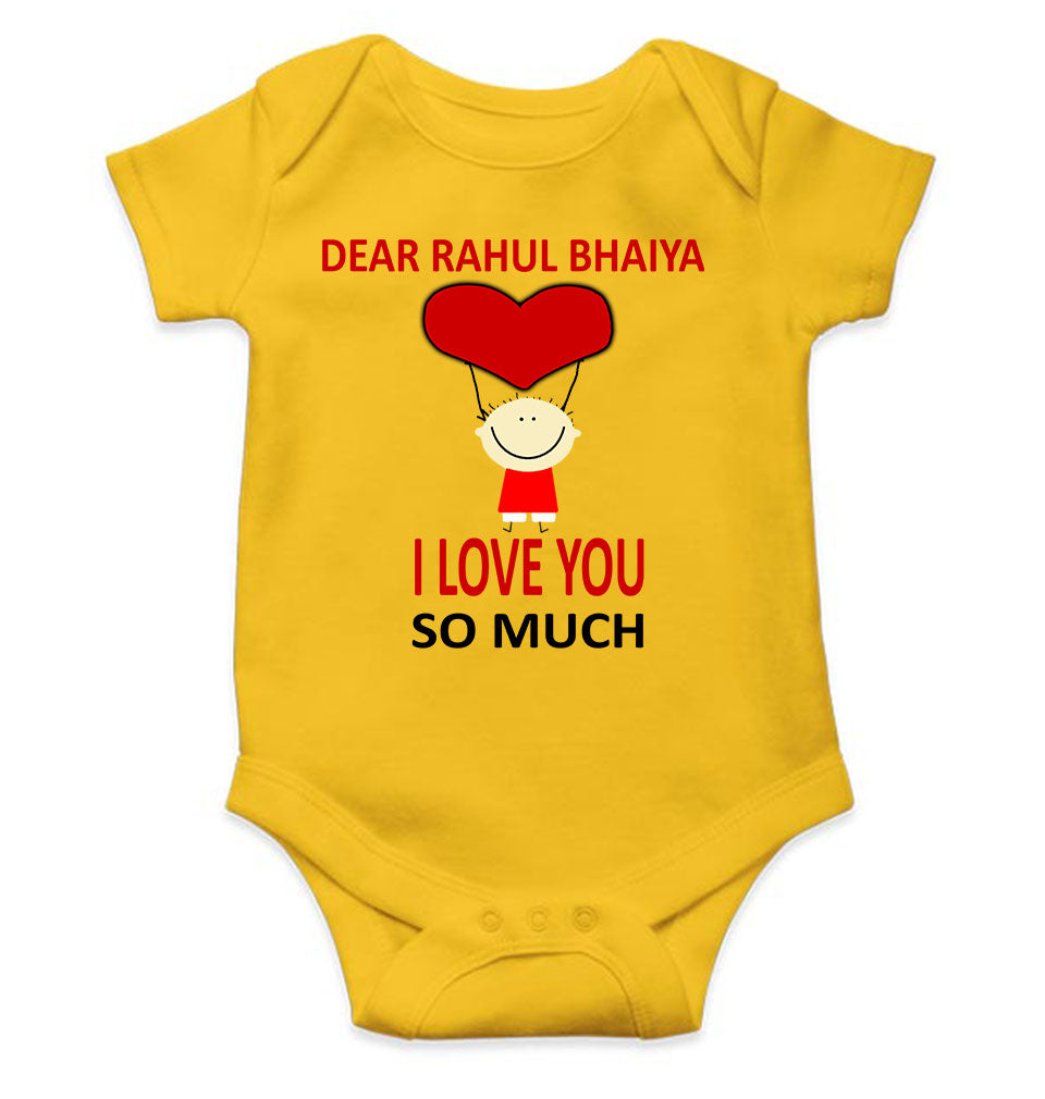 Custom Name I love My Bhaiya So Much Rompers for Baby Girl- FunkyTeesClub