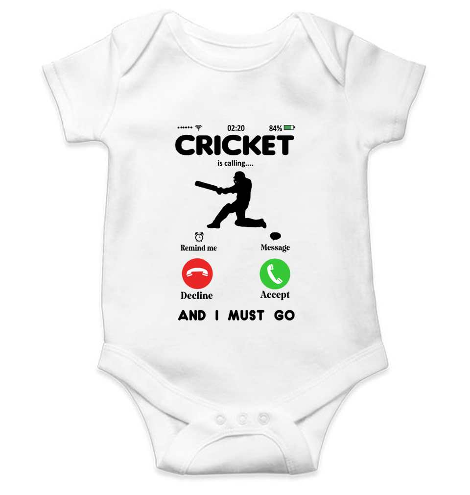 Cricket is Calling World Cup Cricket Rompers for Baby Boy- FunkyTeesClub