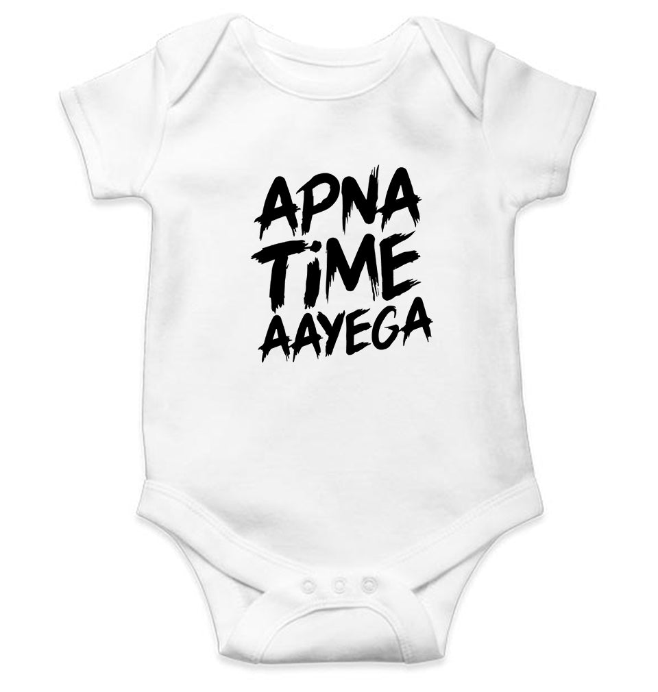 Apna Time Aayega Rompers for Baby Girl- FunkyTeesClub