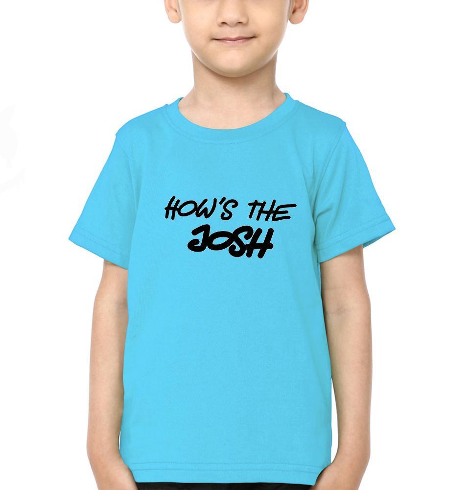 Hows The Josh Half Sleeves T-Shirt for Boy-FunkyTeesClub