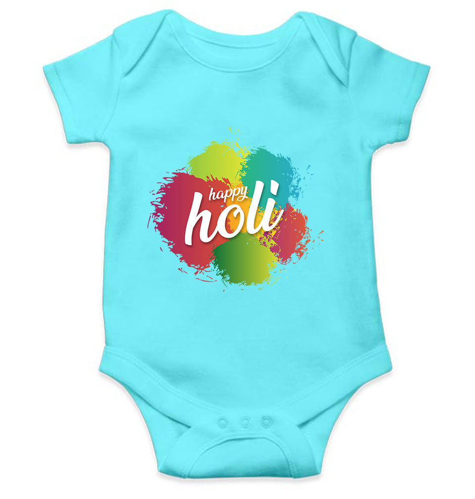 Happy Holi Rompers for Baby Boy - FunkyTeesClub