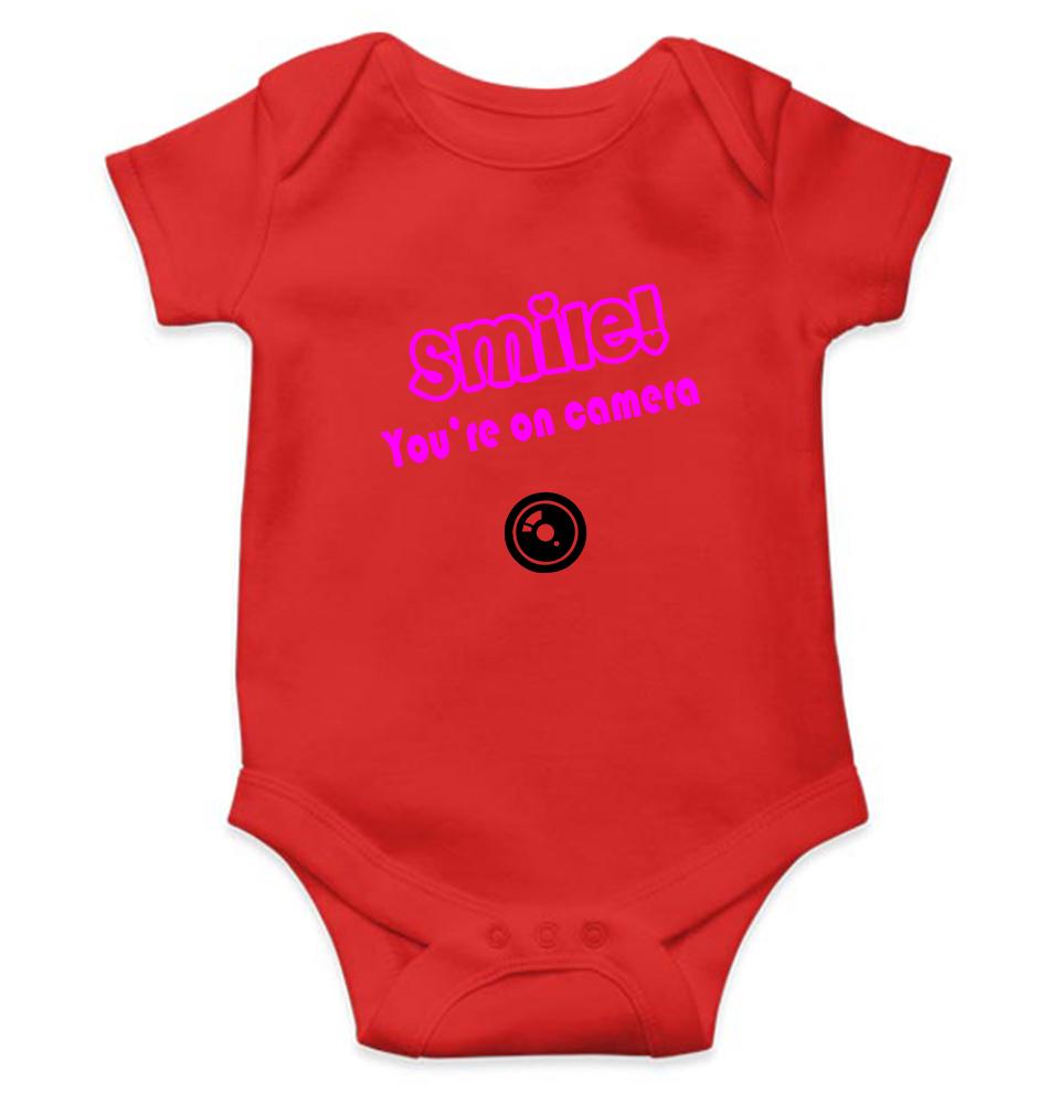 Smile you are on camera Rompers for Baby Girl- FunkyTeesClub