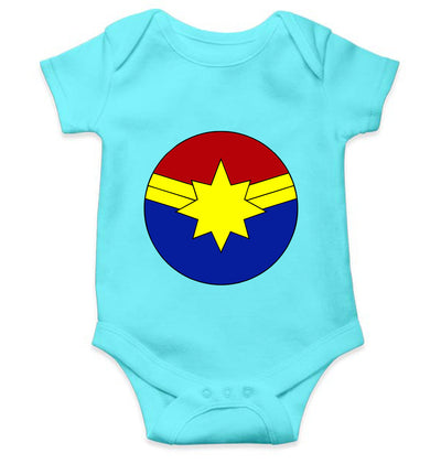 Captain marvel logo Rompers for Baby Girl- FunkyTeesClub