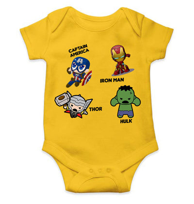 Super Heros Rompers for Baby Girl- FunkyTeesClub