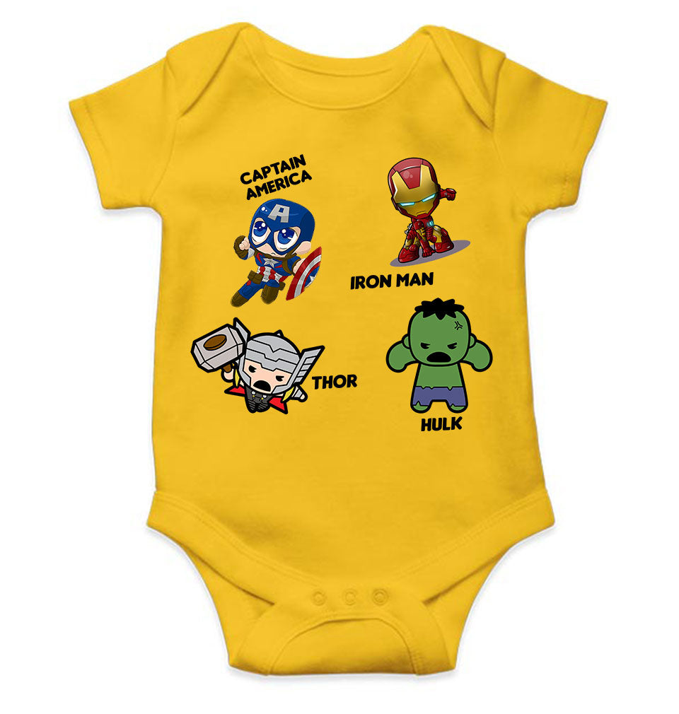 Super Heros Rompers for Baby Girl- FunkyTeesClub