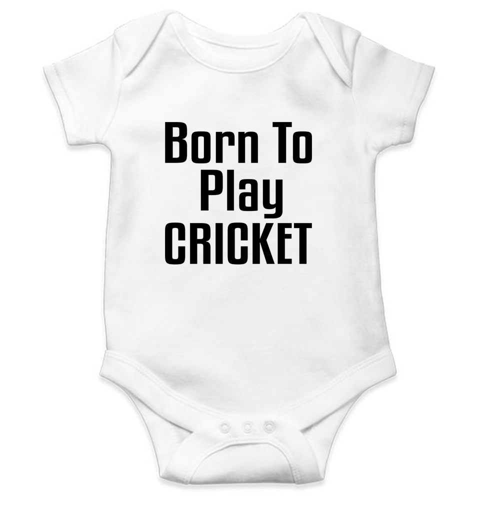 Born To Play Cricket World Cup Cricket Rompers for Baby Boy- FunkyTeesClub