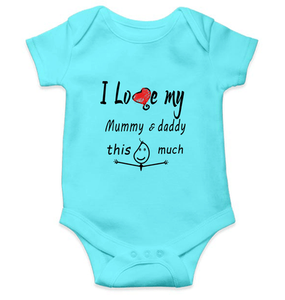 I Love My Mummy Daddy Rompers for Baby Girl- FunkyTeesClub