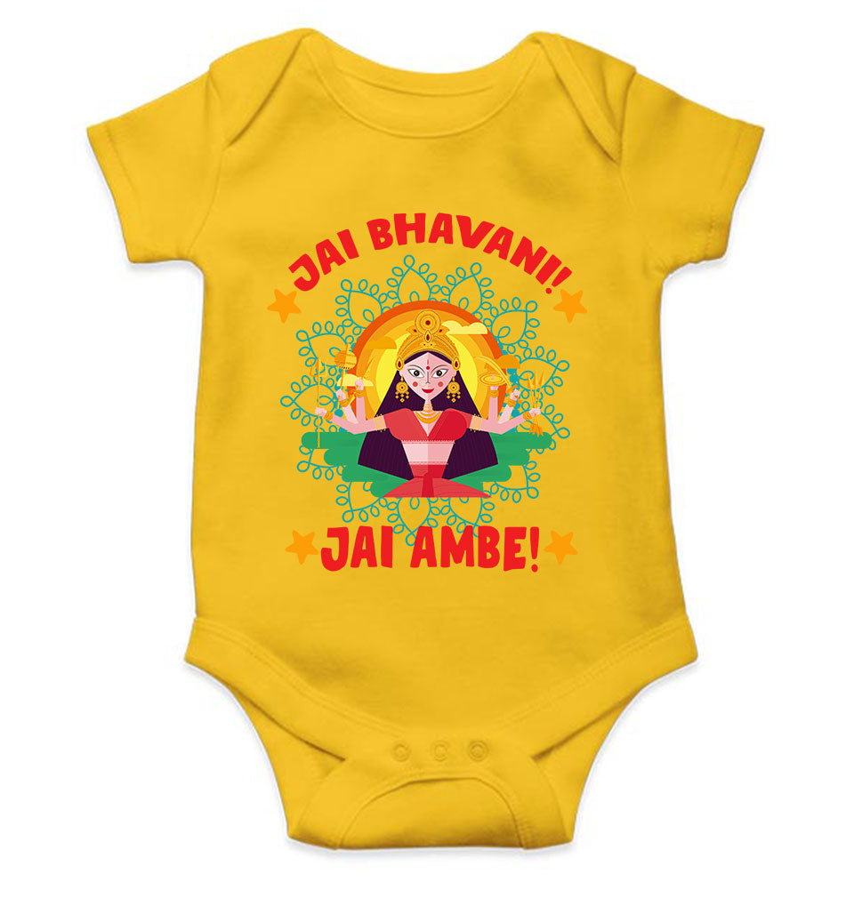 Jai Bhavani Jai Ambe Navratri Rompers for Baby Girl- FunkyTeesClub
