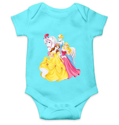 Princess Cartoon Rompers for Baby Girl- FunkyTeesClub