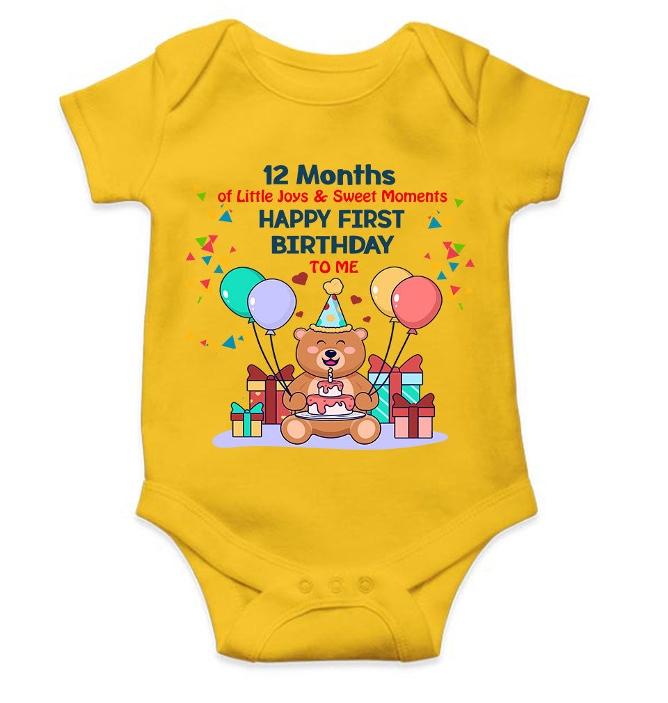 My First Birthday Rompers for Baby Boy- FunkyTeesClub