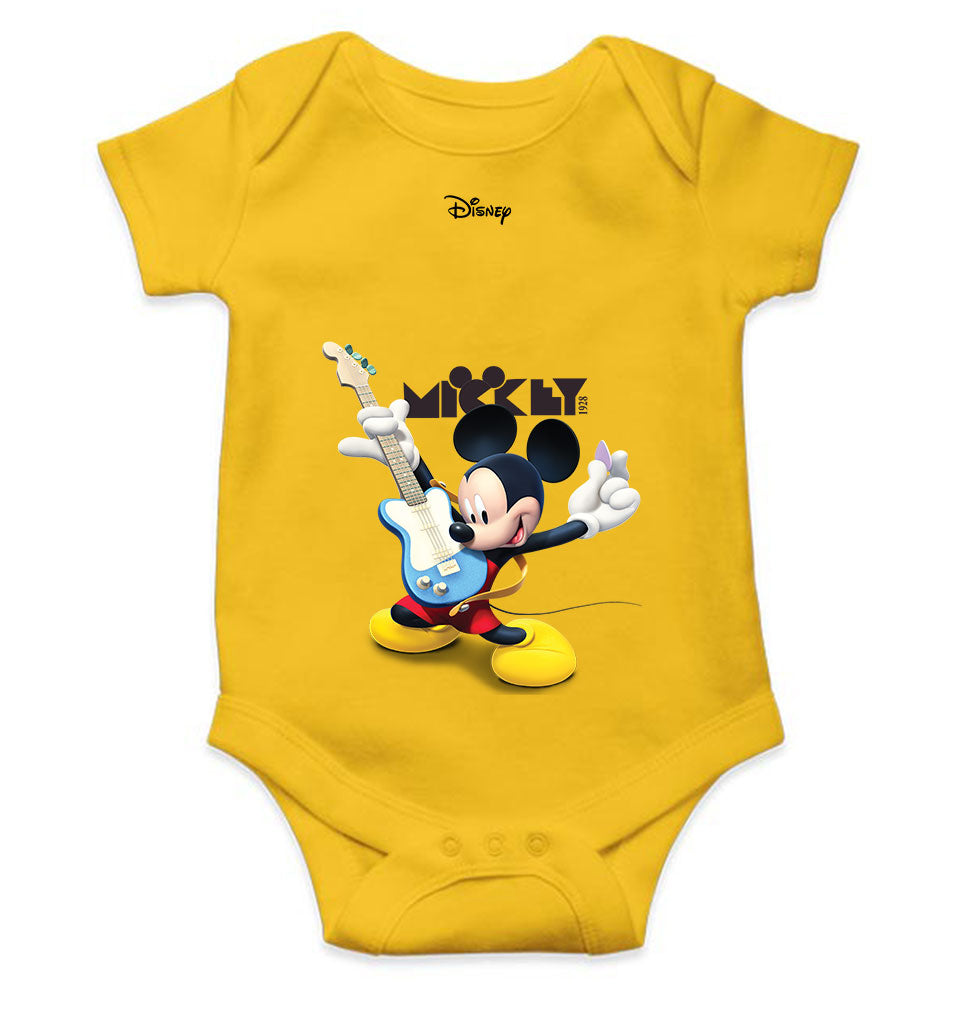 Playing Guitar Cartoon Rompers for Baby Girl- FunkyTeesClub