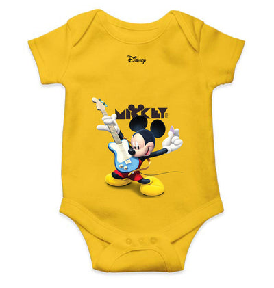 Playing Guitar Cartoon Rompers for Baby Girl- FunkyTeesClub