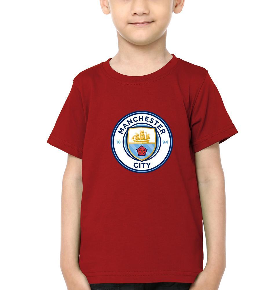 Manchester City Half Sleeves T-Shirt for Boy-FunkyTeesClub